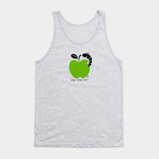 New York City Cute Wormy Green Apple Tank Top